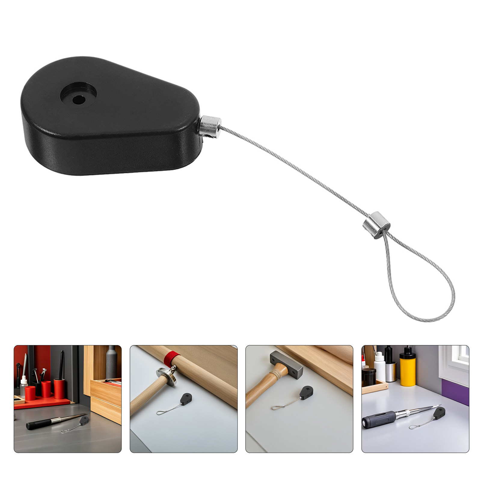 Laptop Lock Cable - 4Pcs Retractable Security Cable Lock Telescopic