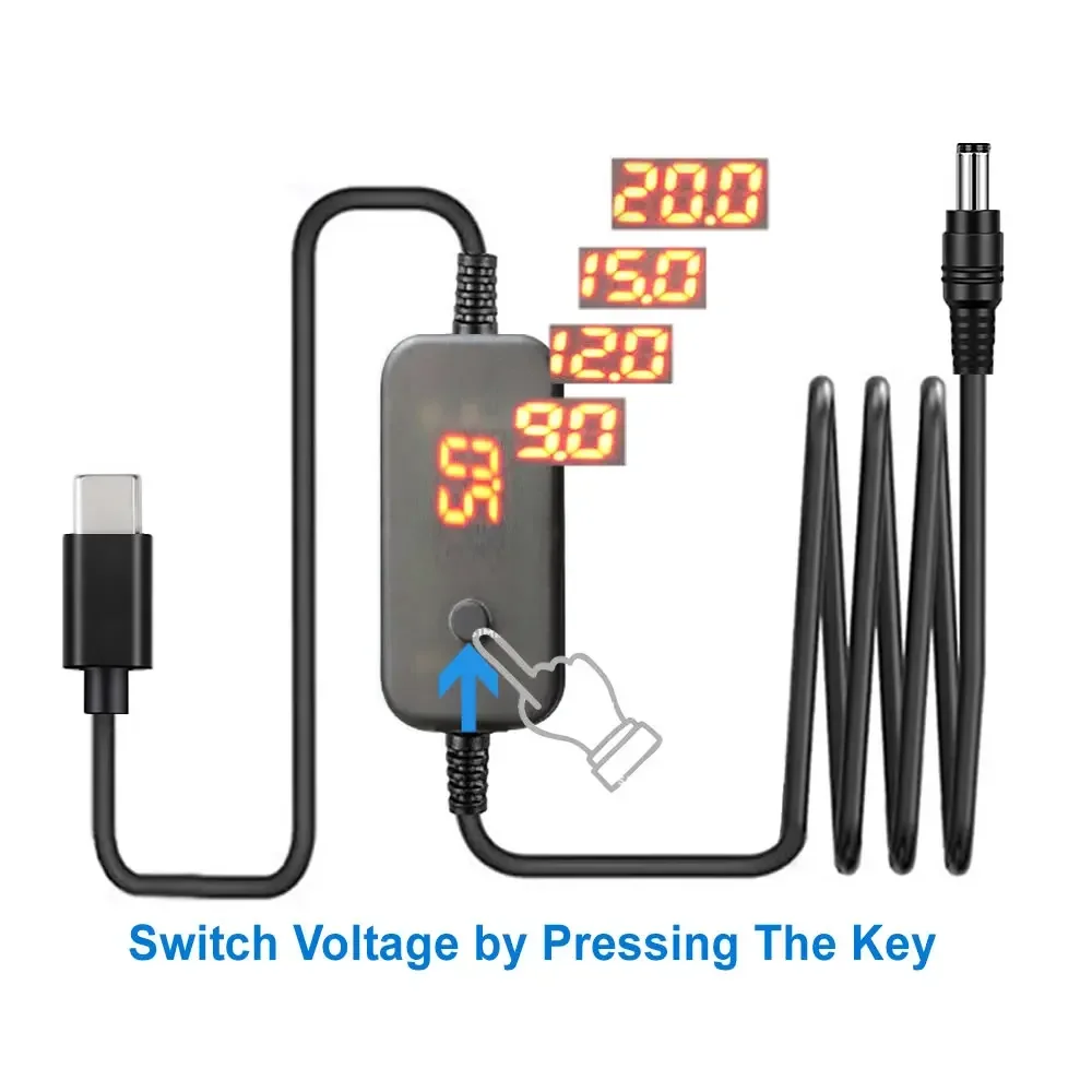 Laptop Lock Cable - Type C to DC5.5x2.1mm Power Adapter