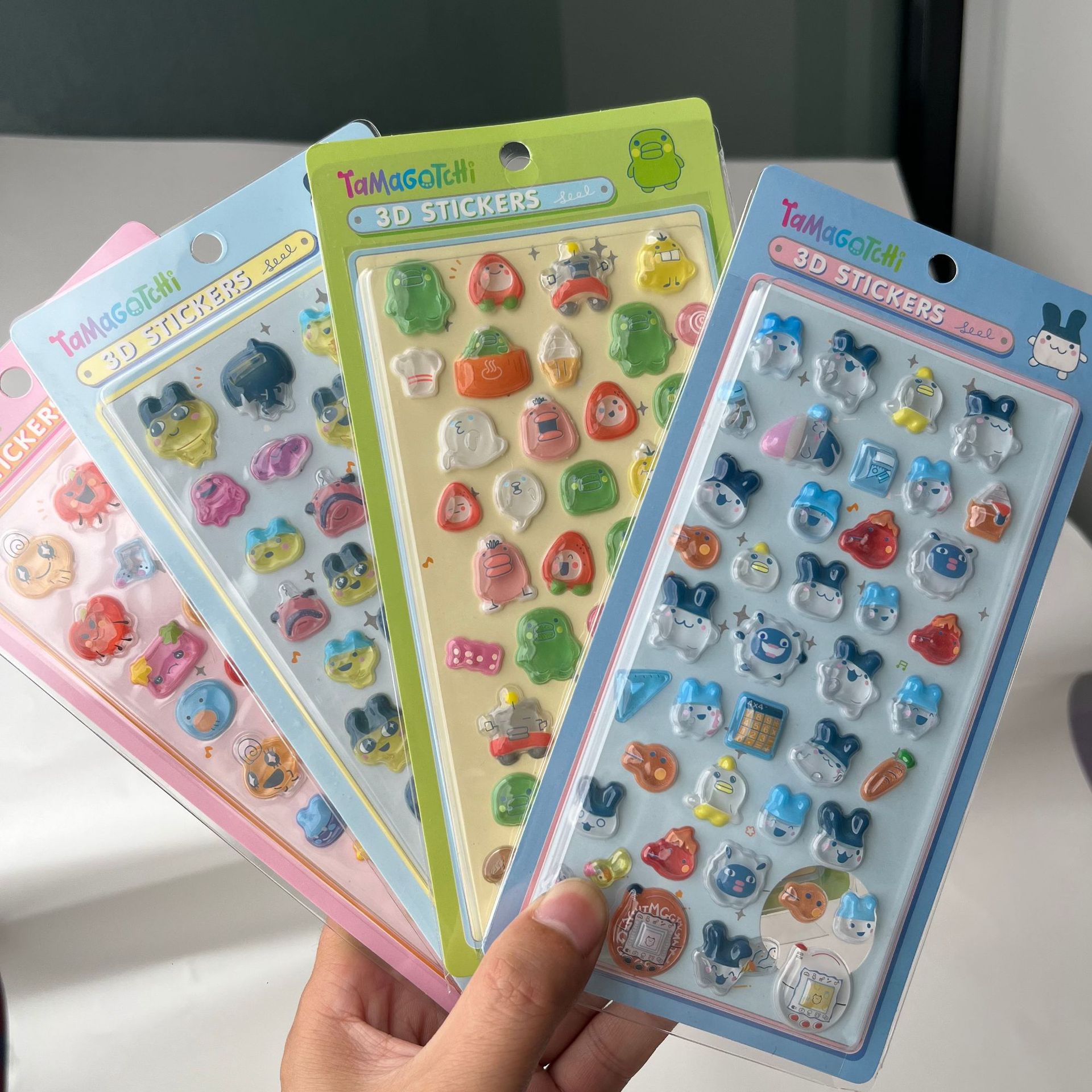 Laptop Accessories Toy - Cute Tamagotchi 3D Puffy Stickers Retro