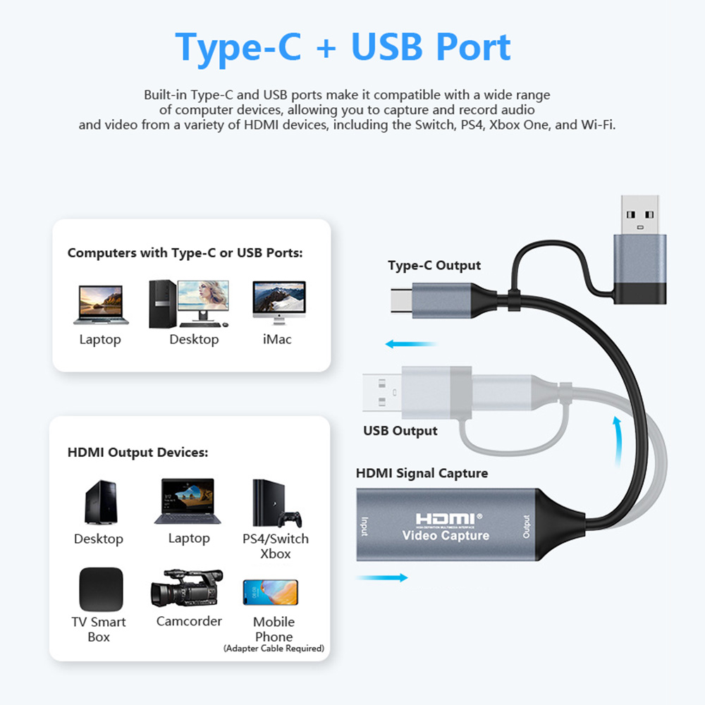 4K 2 in 1 USB 2.0 Video Captur - огляд і ціна Monitor Portable Usb