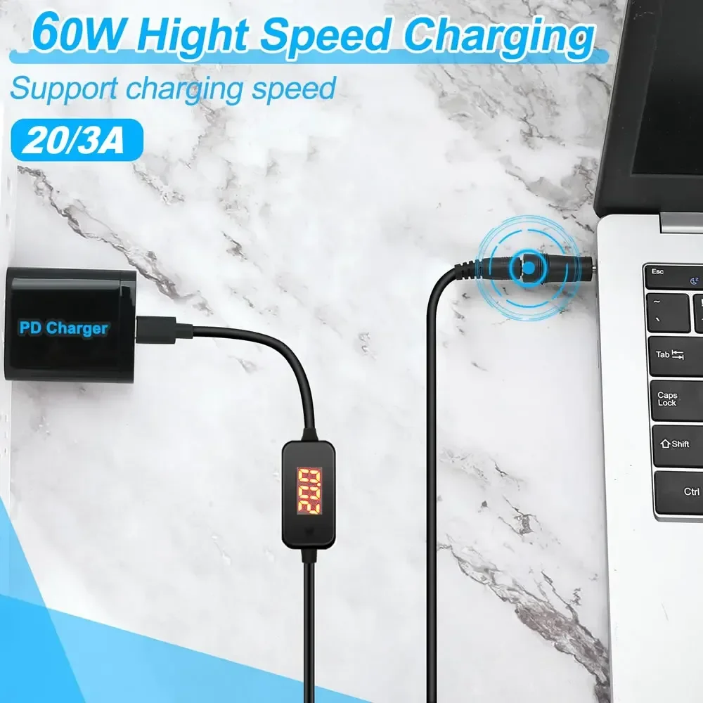 Type C to DC5.5x2.1mm Power Ad - огляд і ціна Laptop Lock Cable