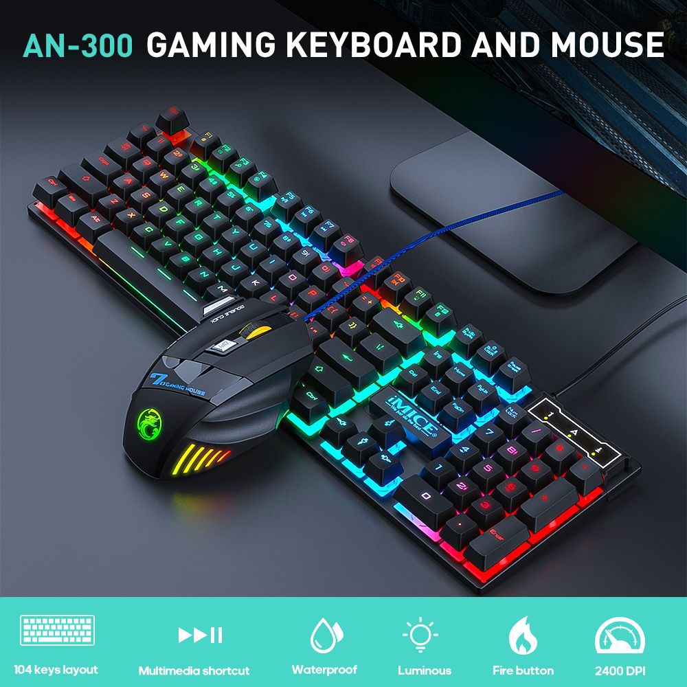 Waterproof Luminous Wired Gami - огляд і ціна Laptop Accessories Combo Set